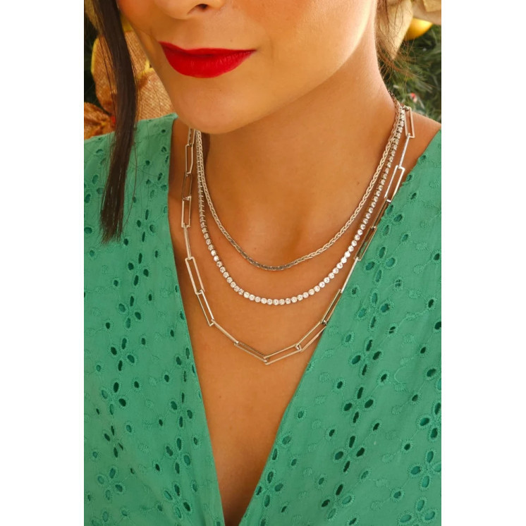 Bruna's Choice Riviera Necklace - 18k gold silver