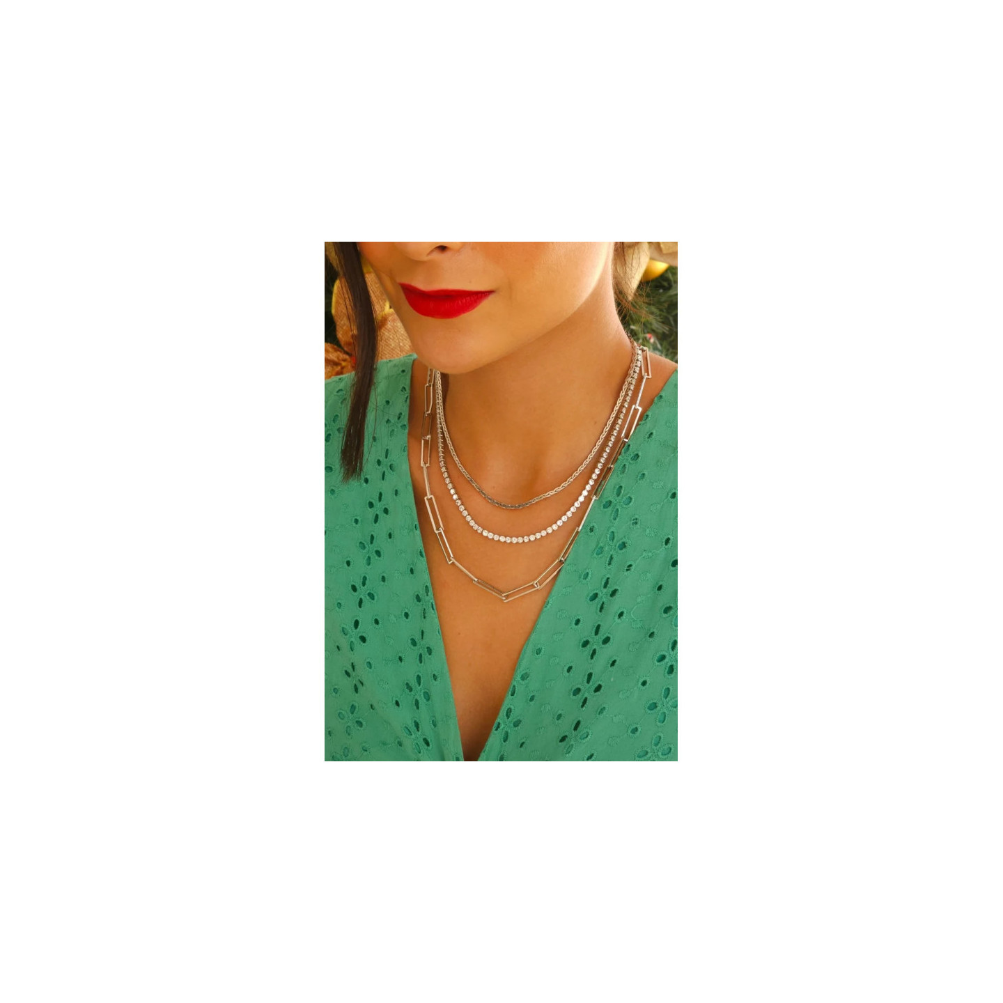 Bruna's Choice Riviera Necklace - 18k gold silver