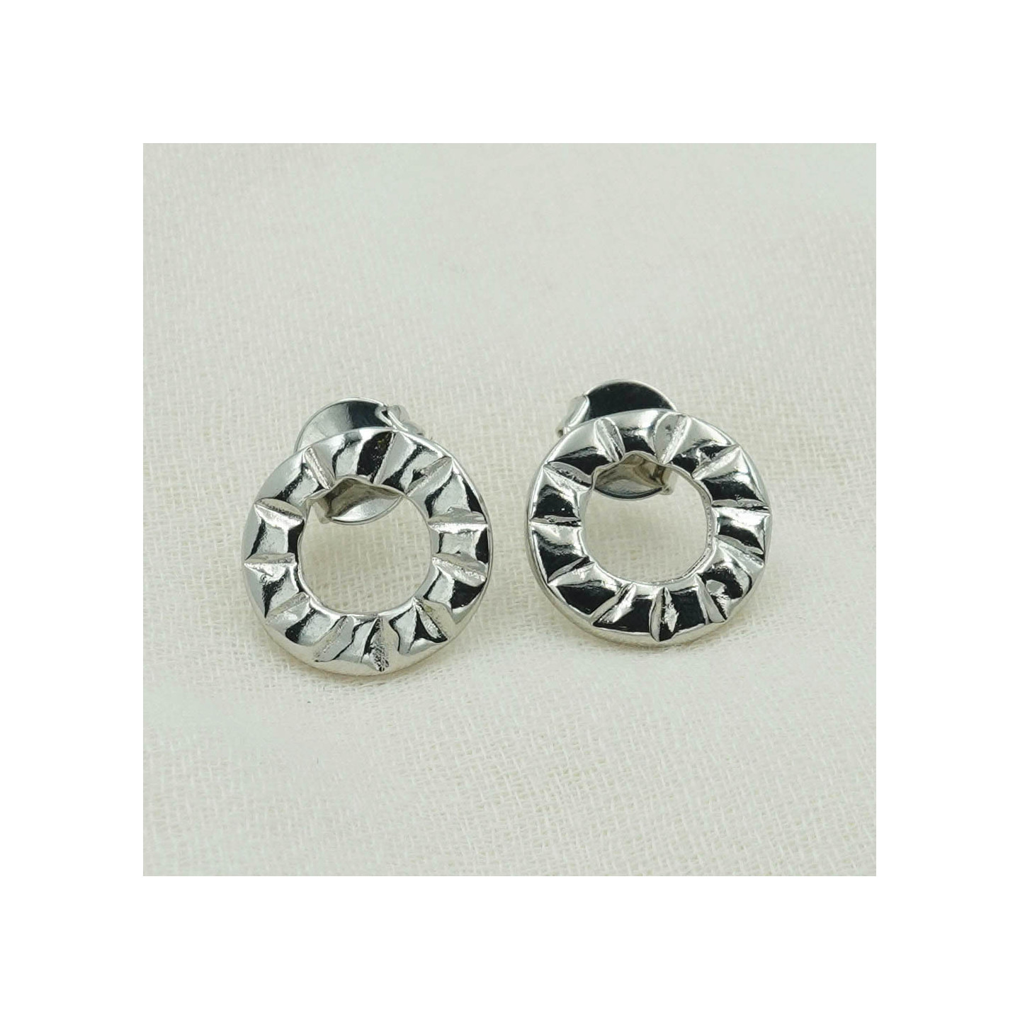 Bruna's Choice Biarritz Small Studs - 18k gold rhodium silver