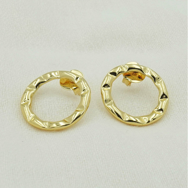 Bruna's Choice Biarritz Medium Studs - 18k gold rhodium silver