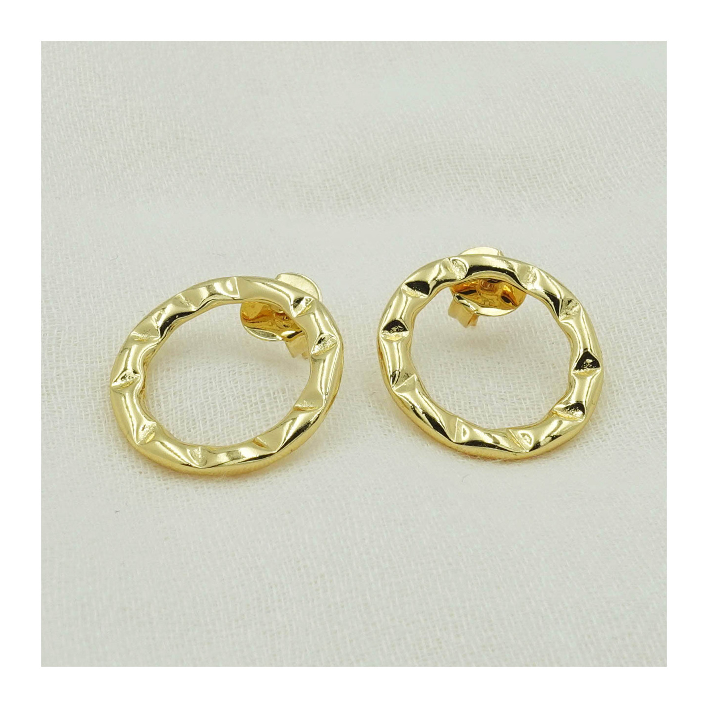 Bruna's Choice Biarritz Medium Studs - 18k gold rhodium silver