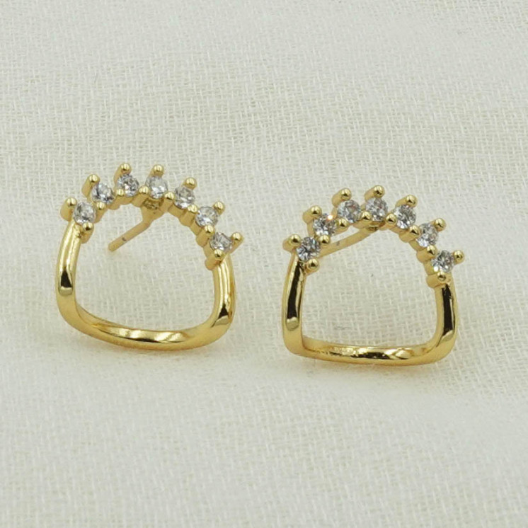 Bruna's Choice Oslo Studs - 18k gold ziroconia