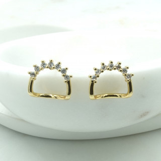 Bruna's Choice Oslo Studs - 18k gold ziroconia