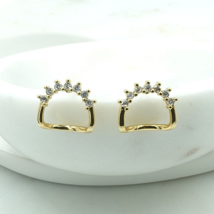 Bruna's Choice Oslo Studs - 18k gold ziroconia