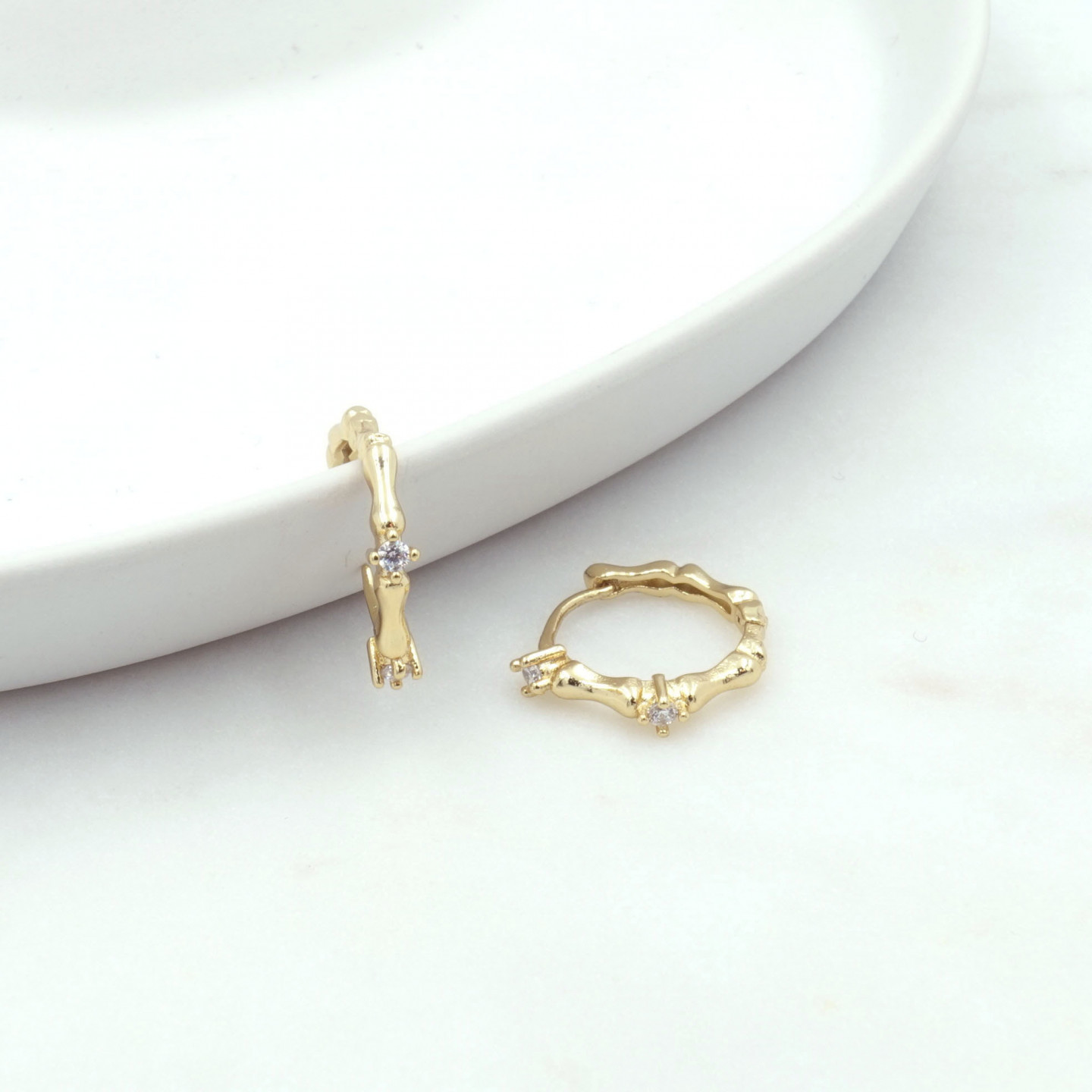 Bruna's Choice Copenhagen Hoops - 18k gold zicronia