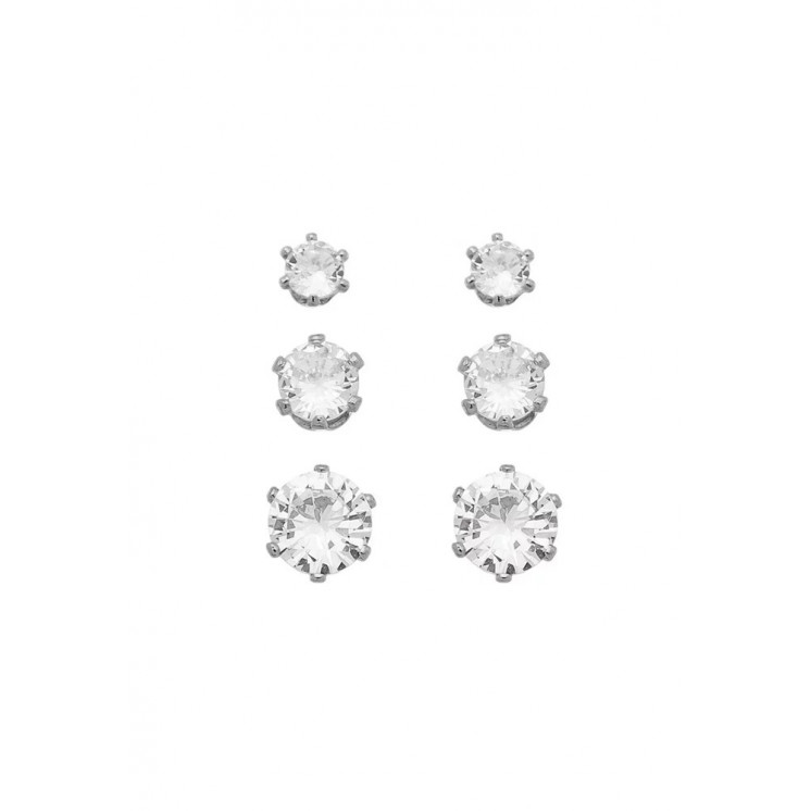 Bruna's Choice Split Studs - Trio - 18k gold rhodium silver ziroconia