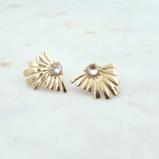 Bruna's Choice Gallipoli Studs - 18k gold white zirconia