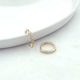 Bruna's Choice Zadar Hoops - 18k gold silver zicronia