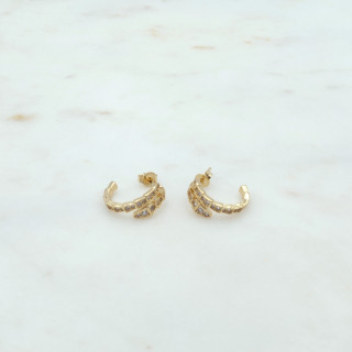 Bruna's Choice Phoenix Hoops - 18k gold white zirconia