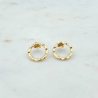 Bruna's Choice Biarritz Medium Studs - 18k gold rhodium silver