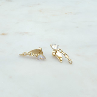 Bruna's Choice Antibes Earcuffs - 18k gold ziroconia