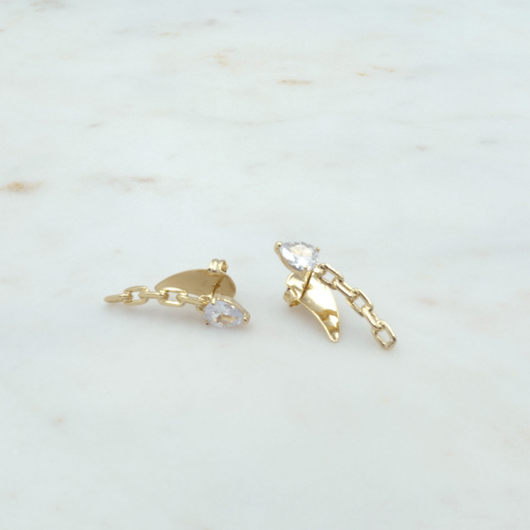 Bruna's Choice Antibes Earcuffs - 18k gold ziroconia