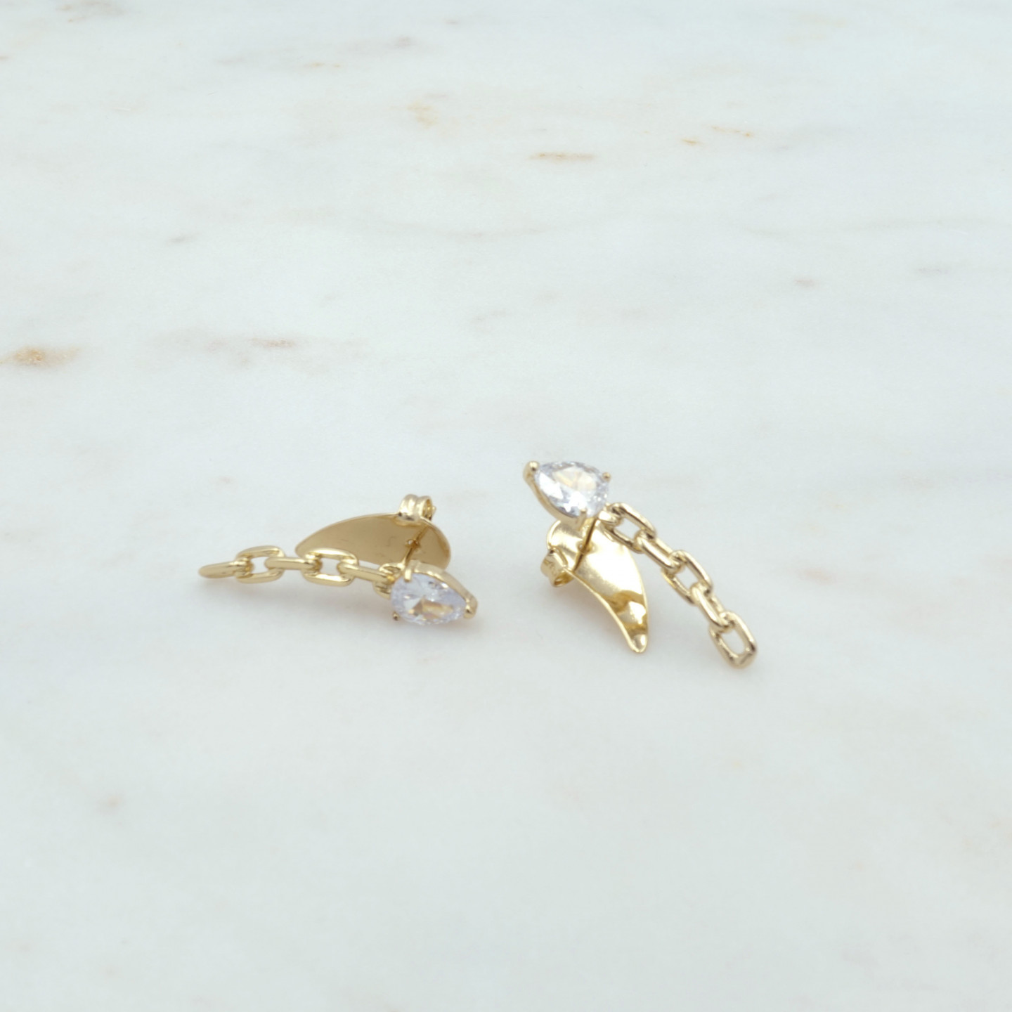 Bruna's Choice Antibes Earcuffs - 18k gold ziroconia