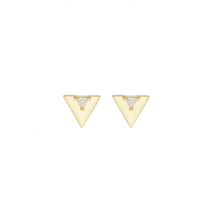 Bruna's Choice Bermuda Studs - 18k gold ziroconia