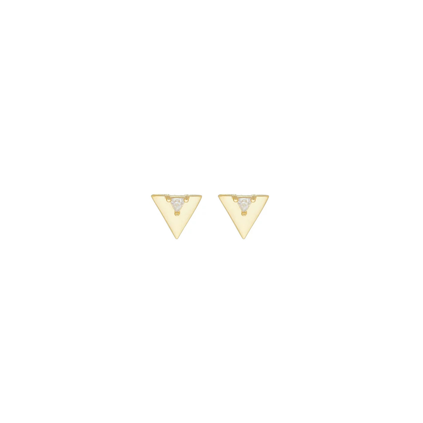 Bruna's Choice Bermuda Studs - 18k gold ziroconia