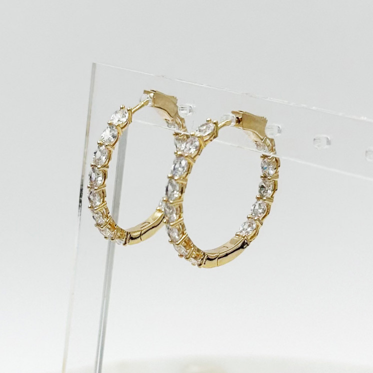 Bruna's Choice Nakuru Earrings, Hoops - 18k gold plated, silver Rhodiu