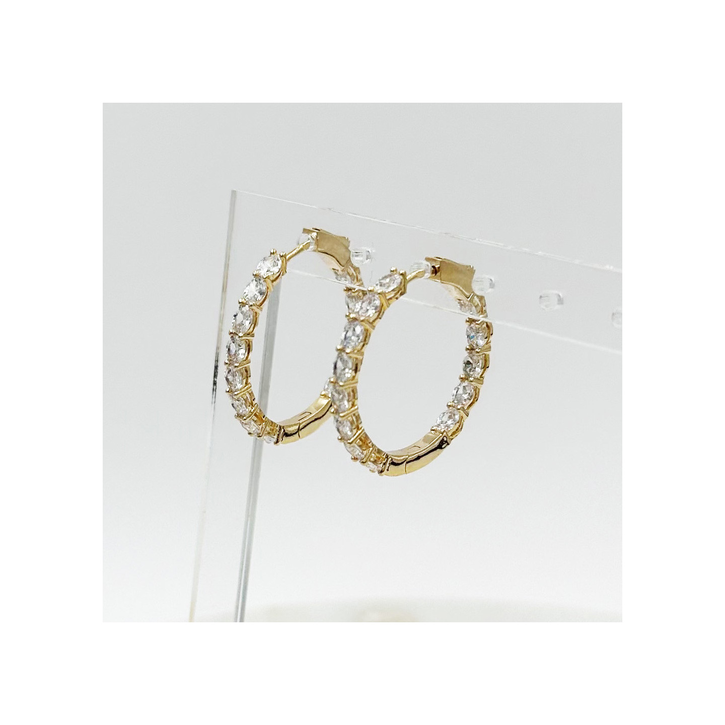 Bruna's Choice Nakuru Earrings, Hoops - 18k gold plated, silver Rhodiu