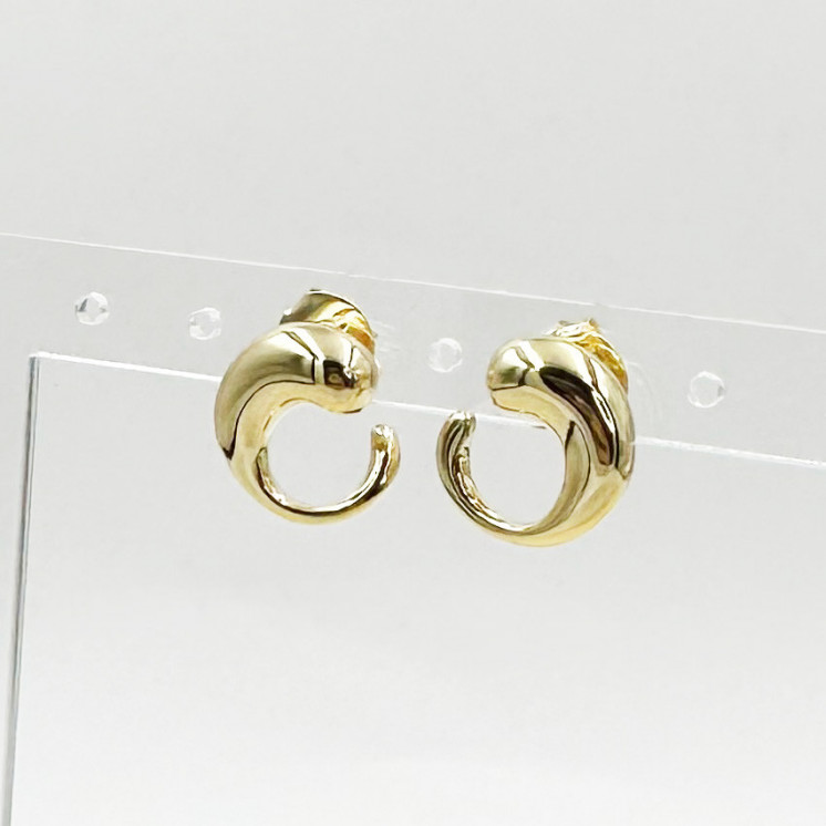 Bruna's Choice Aosta Studs - 18k gold plated, silver Rhodium plated