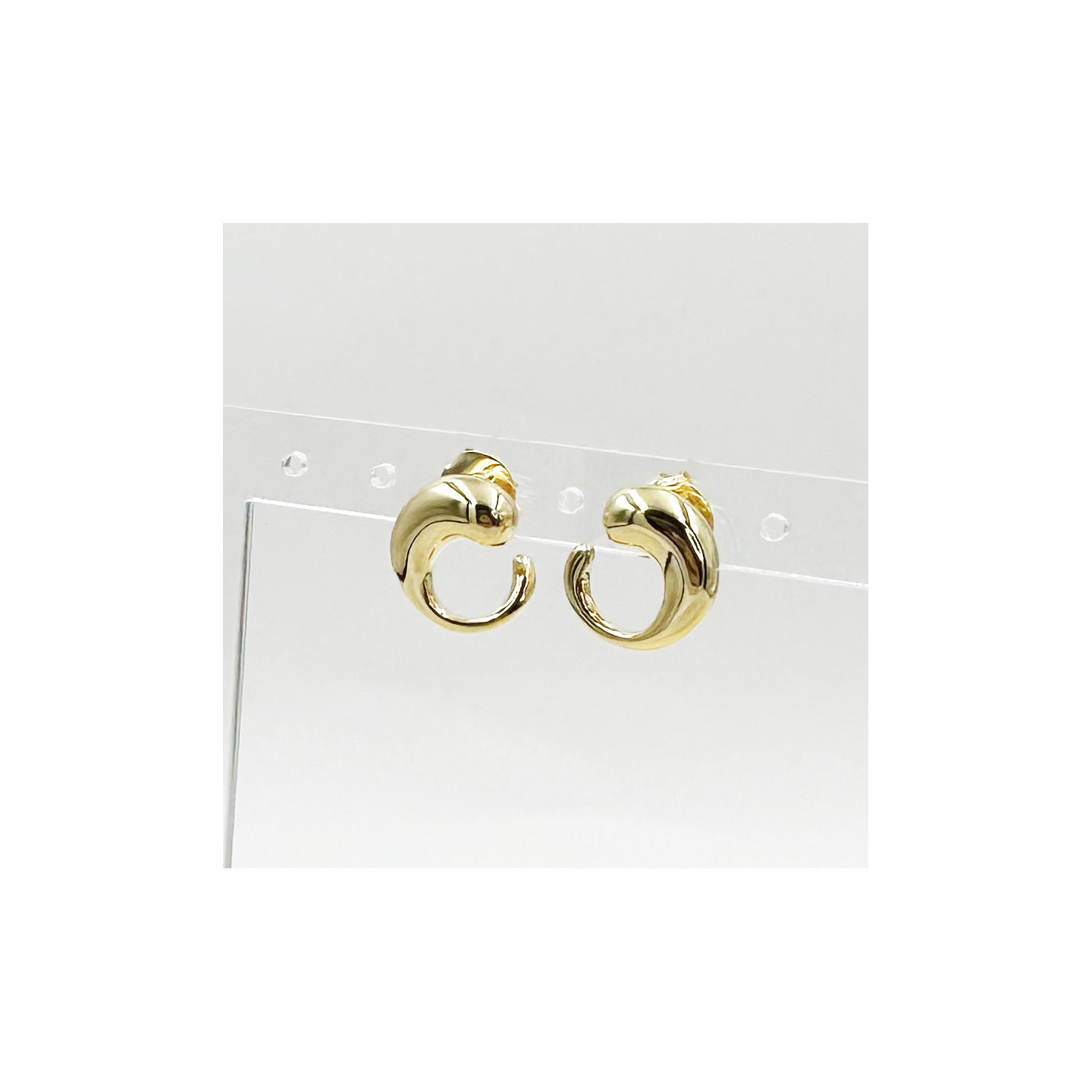 Bruna's Choice Aosta Studs - 18k gold plated, silver Rhodium plated