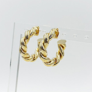 Bruna's Choice Matera Hoops - 18k gold plated, silver Rhodium plated