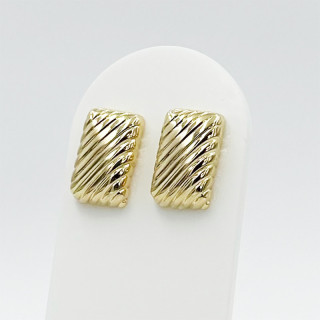 Bruna's Choice Oxford Studs - 18k gold plated, silver Rhodium plated