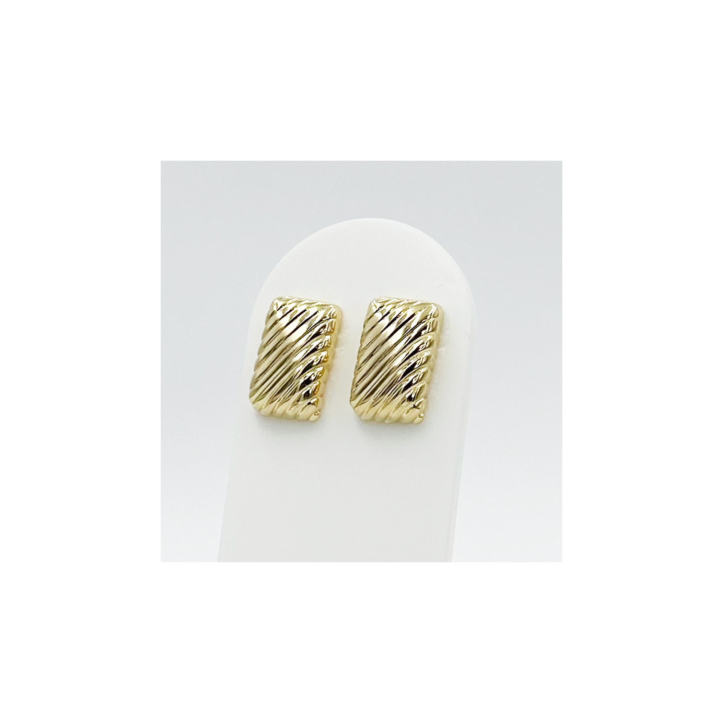 Bruna's Choice Oxford Studs - 18k gold plated, silver Rhodium plated