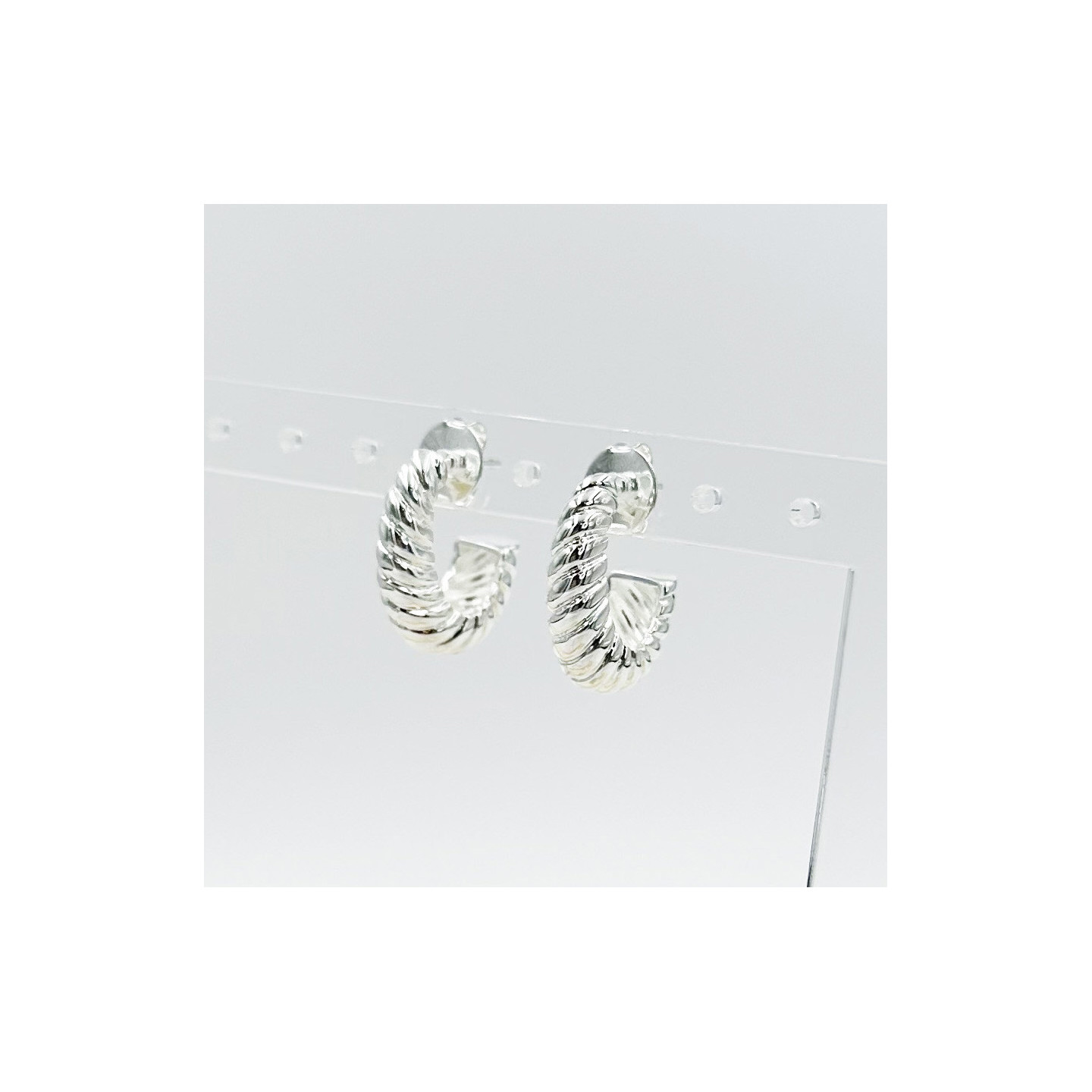 Bruna's Choice Casablanca Hoops - 18k gold plated, silver Rhodium plat