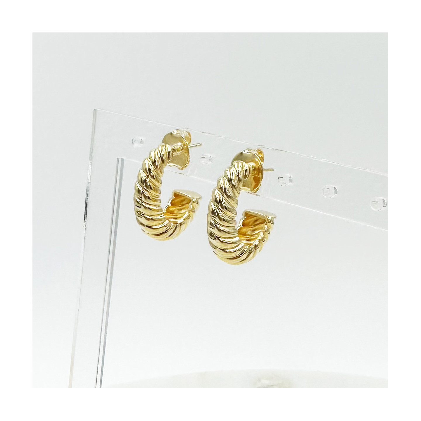 Bruna's Choice Casablanca Hoops - 18k gold plated, silver Rhodium plat