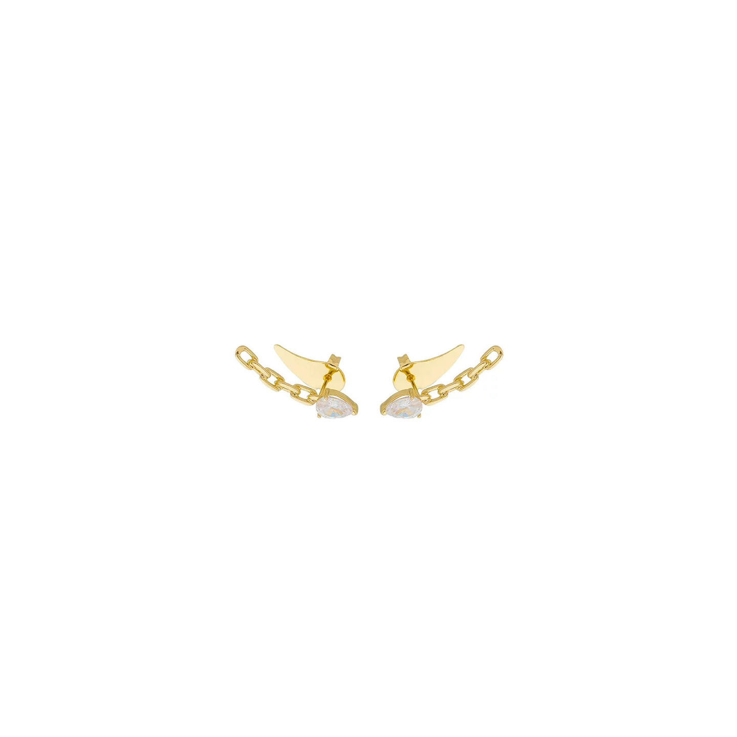 Bruna's Choice Antibes Earcuffs - 18k gold ziroconia