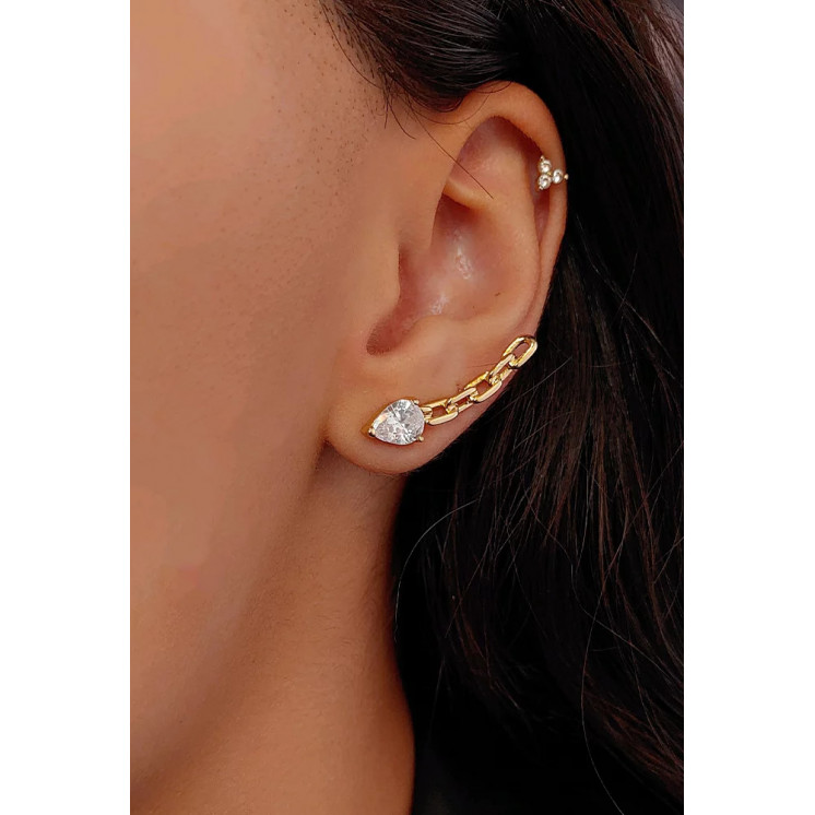 Bruna's Choice Antibes Earcuffs - 18k gold ziroconia